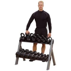 Body-Solid GDKR100 Dumbell & Kettlebell Rack