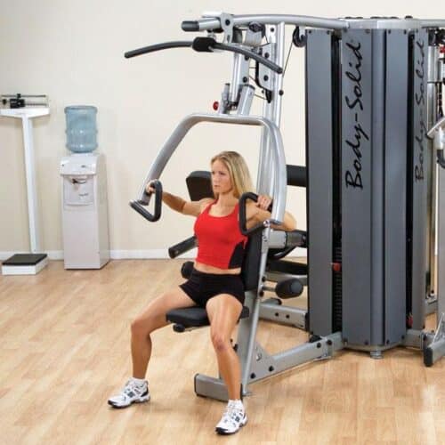 DGYM Press Arm Lat Station 210lb. Stack