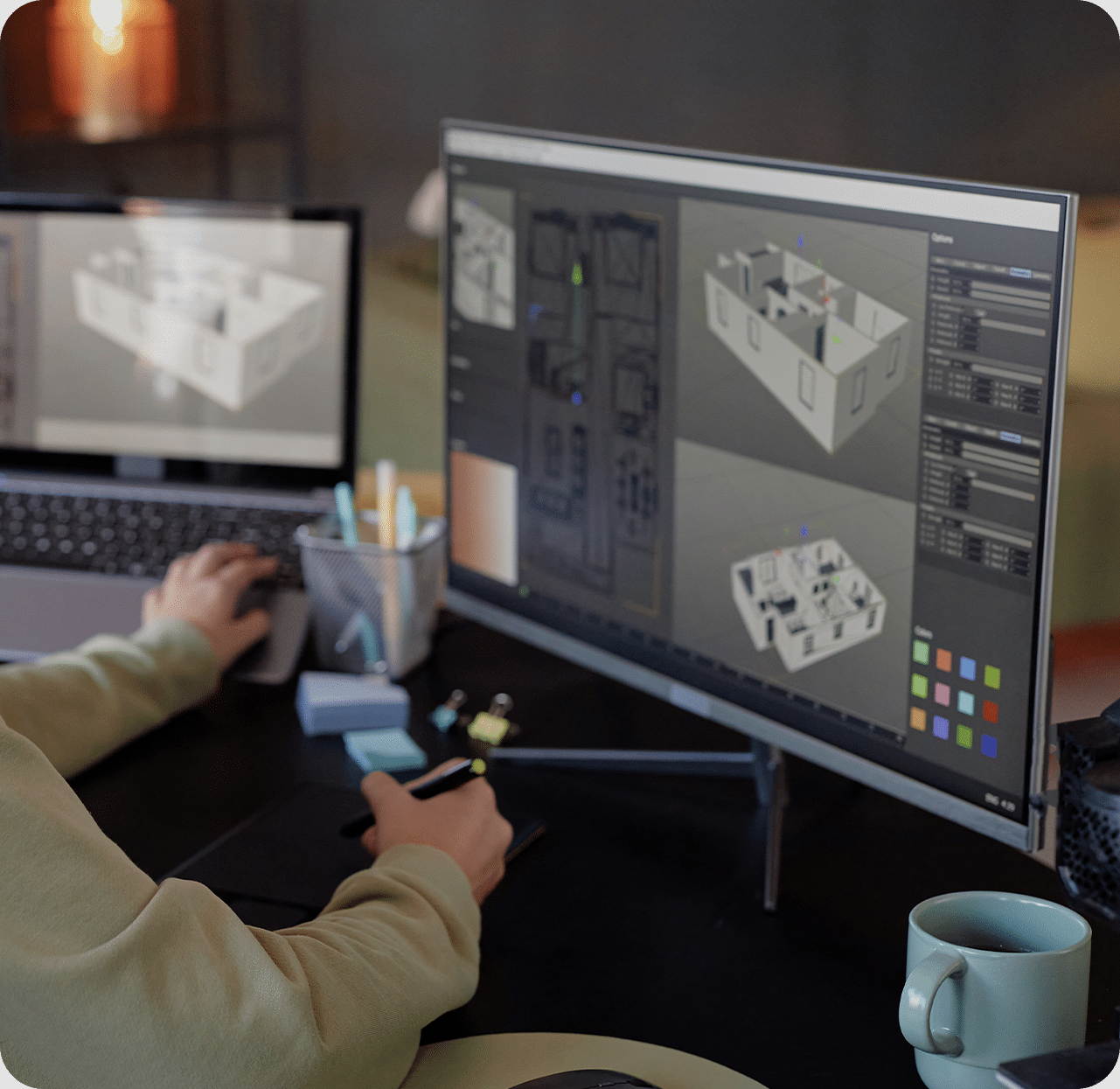 Man talking to woman in workout facility