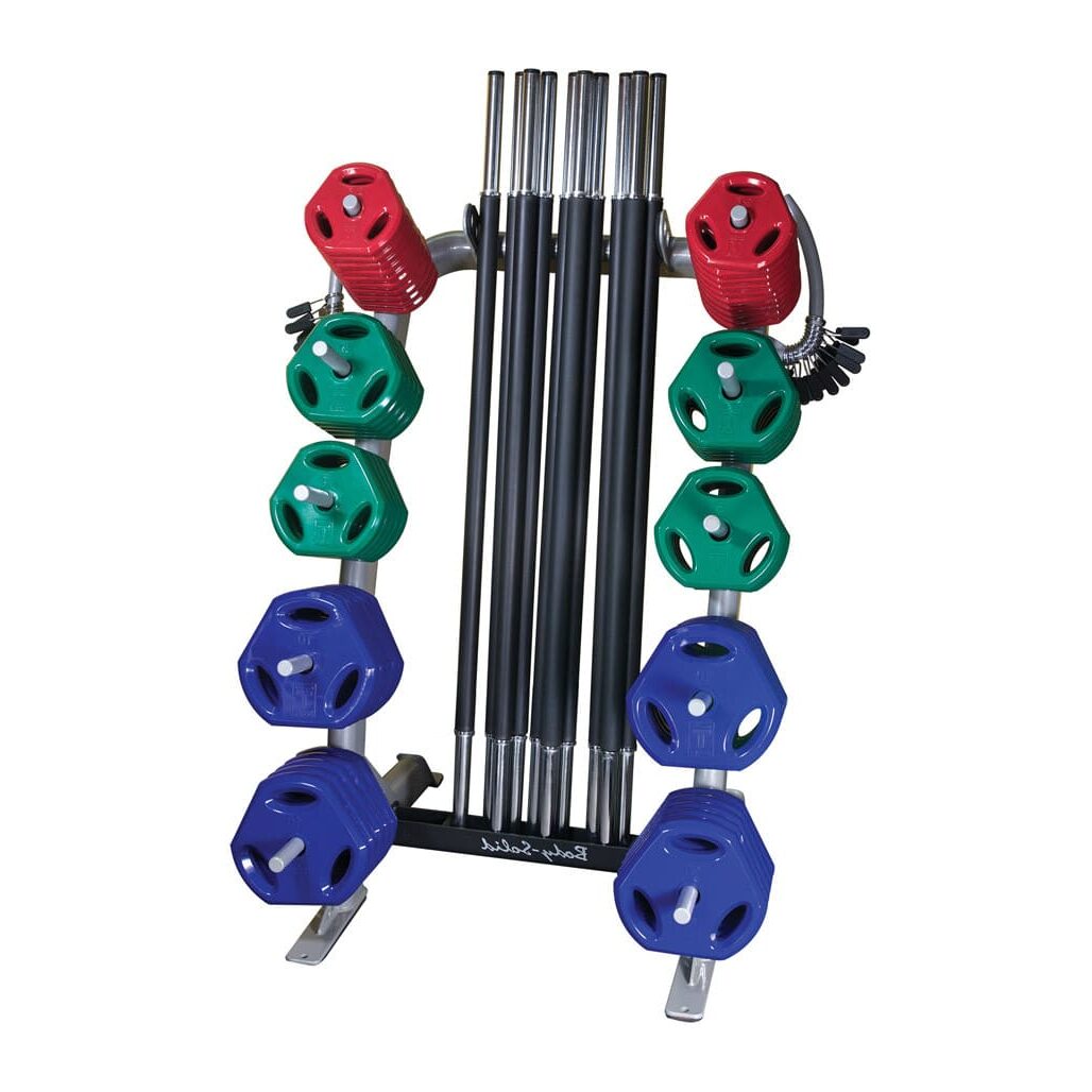 Body-Solid 10 Set Cardio Barbell Package with Rack