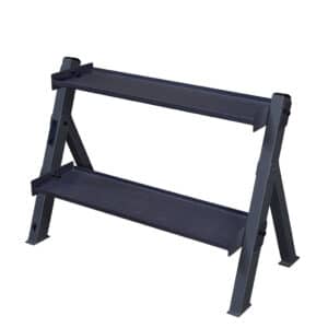 Body Solid 2-Tier Adjustable Shelf Dumbbell and Kettlebell Rack