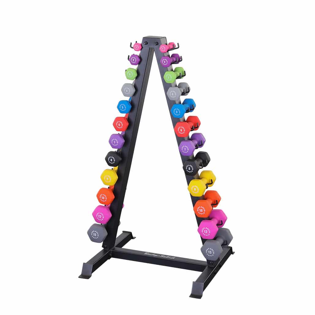 Body-Solid Vertical Vinyl and Neoprene Dumbbell Rack - Image 2