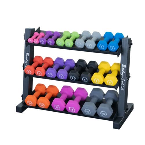 Body-Solid Vinyl and Neoprene Dumbbell Rack - Image 2