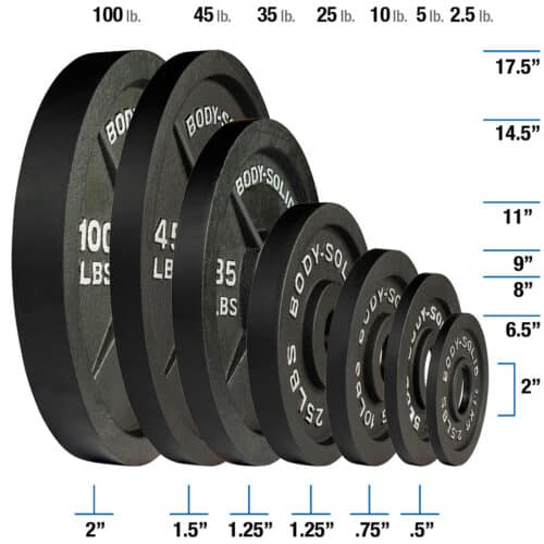 Body-Solid Cast Iron Olympic Plate Sets