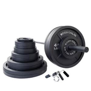 Body-Solid Cast Iron Olympic Weight Sets with Bar & Collars