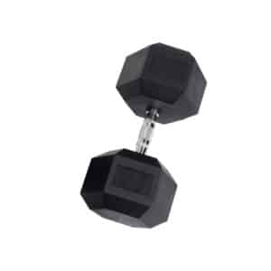 Rubber Hex Dumbbells – Premium Quality - 95 lb. Rubber Coated Hex Dumbbell