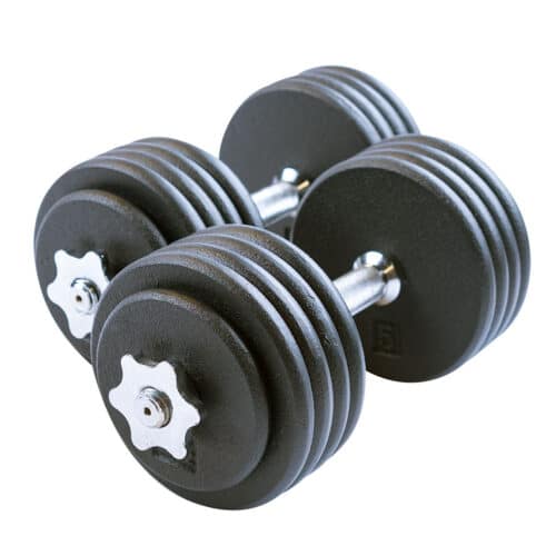 Body-Solid Tools Adjustable Dumbbells, 5 lb. to 45 lb. Pair - Image 3