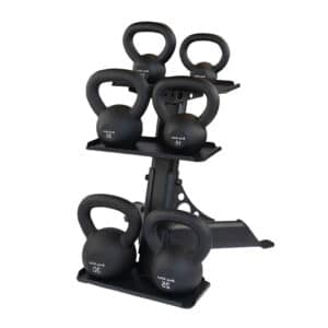 Body-Solid 5-30 lb. Powder Coat Kettlebell Set with Rack