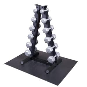 Body-Solid 5-30 lb. Hex Dumbbell Set with Rack